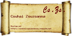 Csuhai Zsuzsanna névjegykártya
