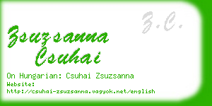 zsuzsanna csuhai business card